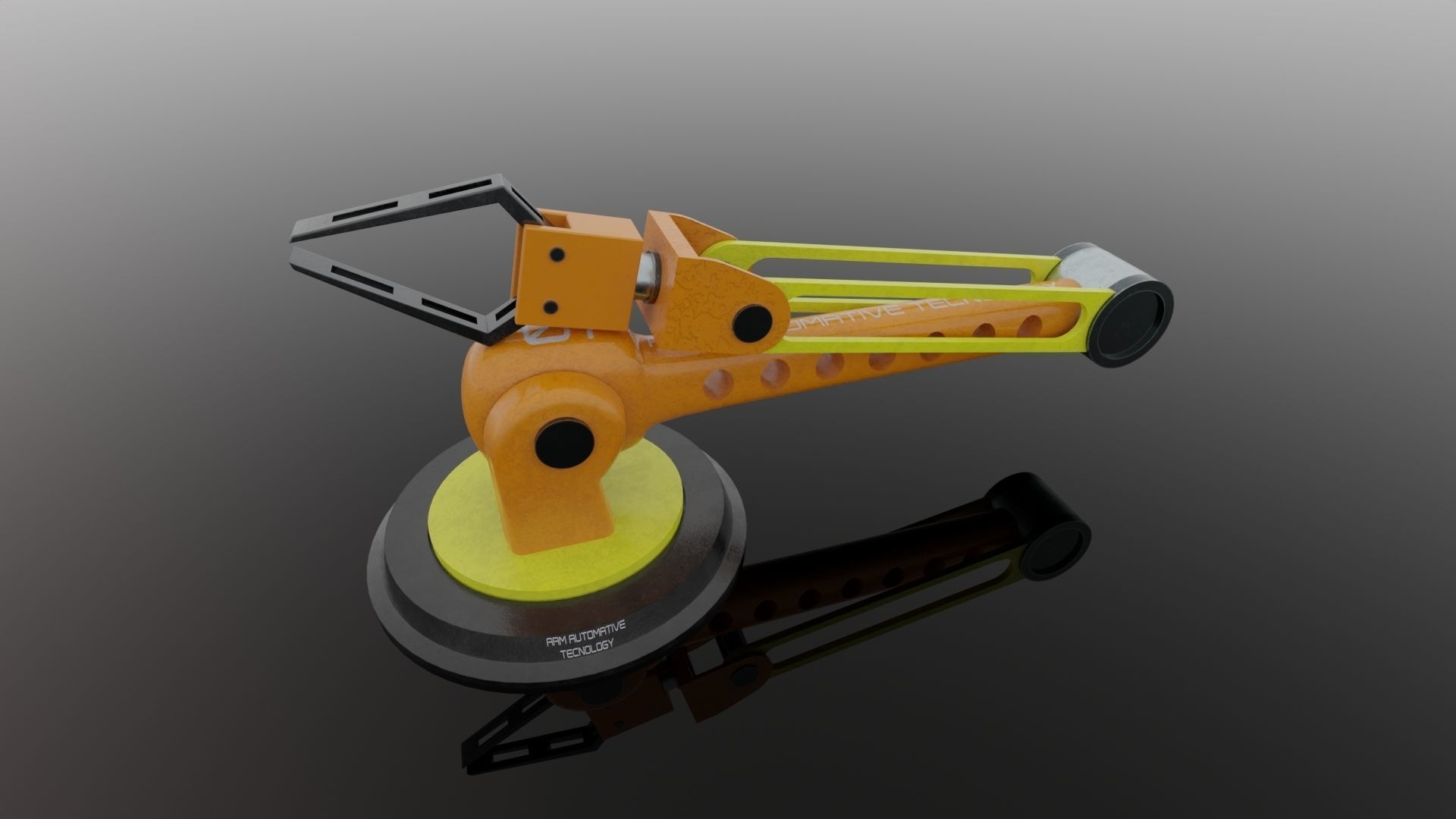 Robot ARM Low-poly 3D model_2