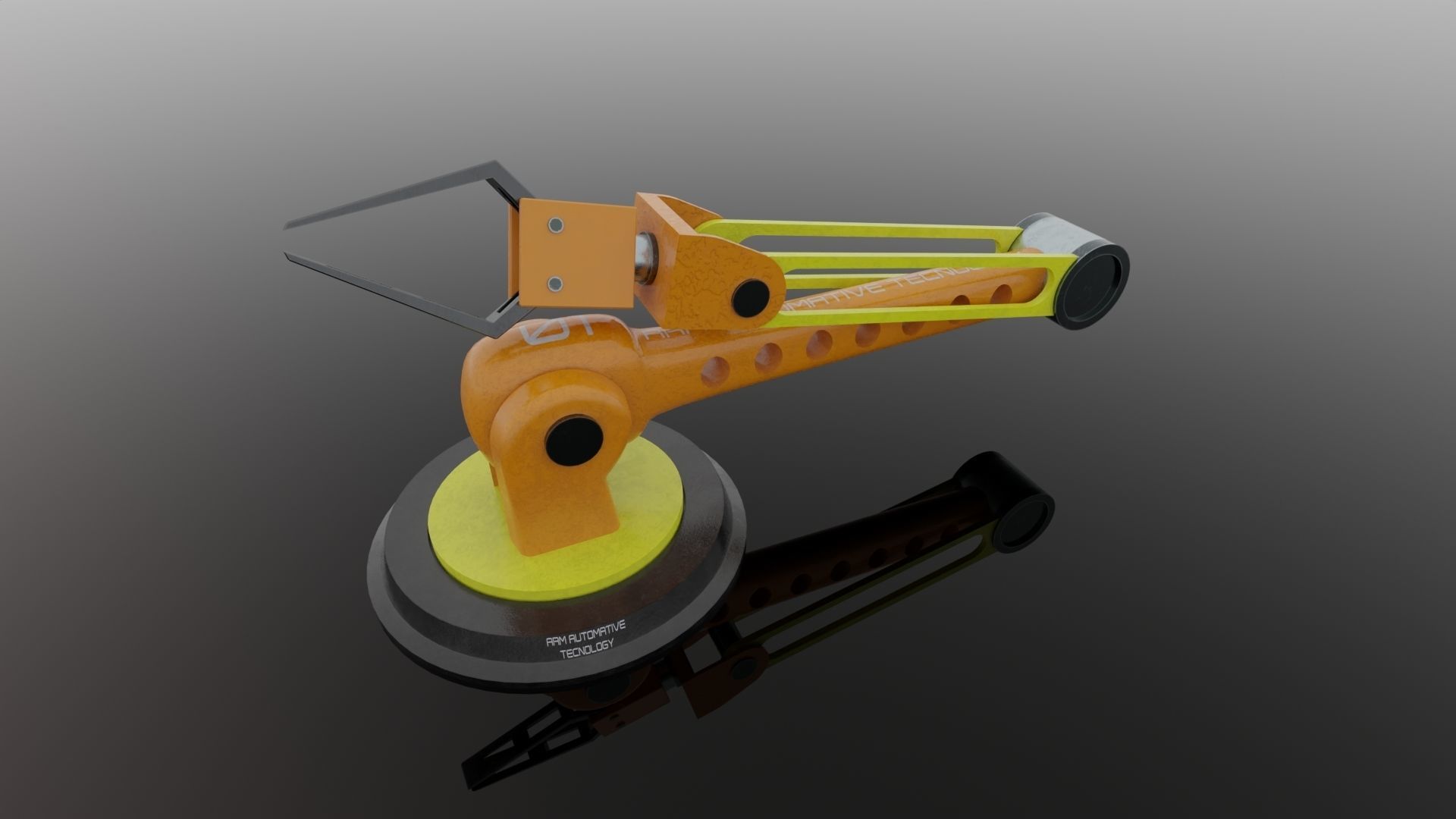 Robot ARM Low-poly 3D model_23
