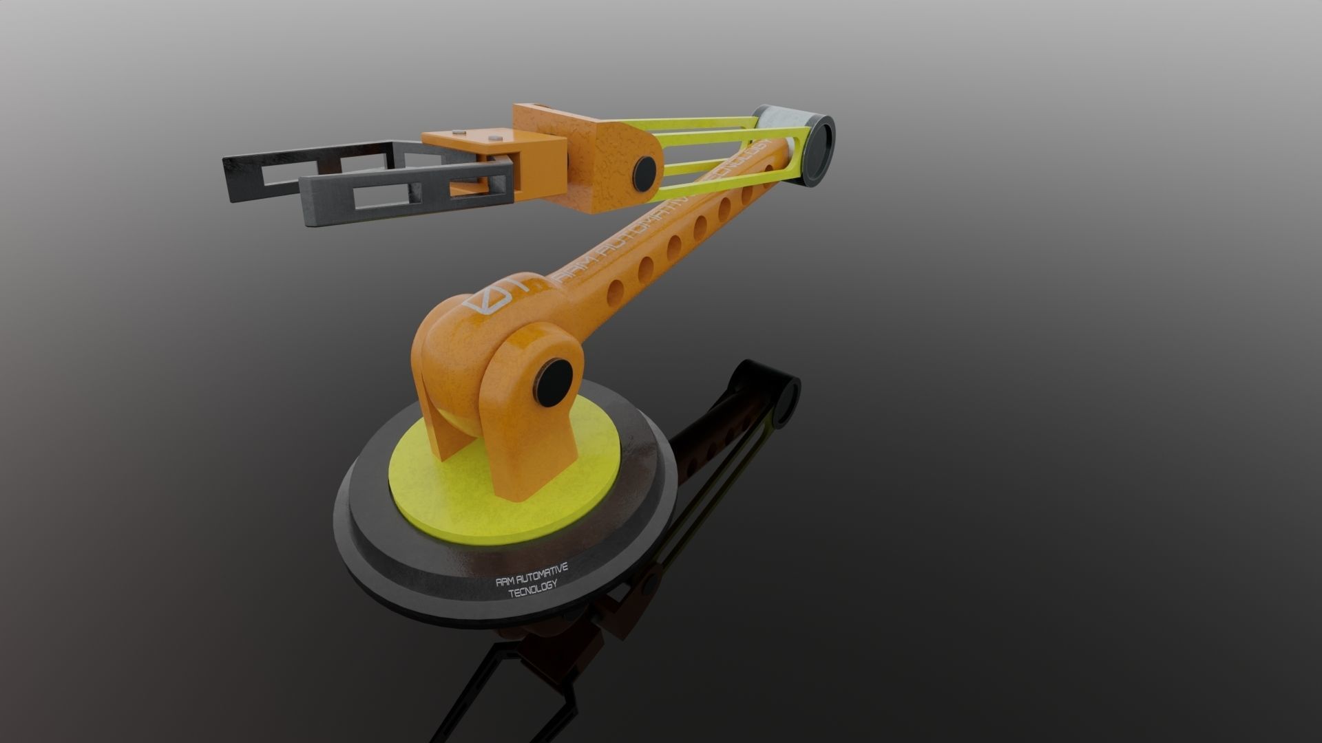 Robot ARM Low-poly 3D model_60