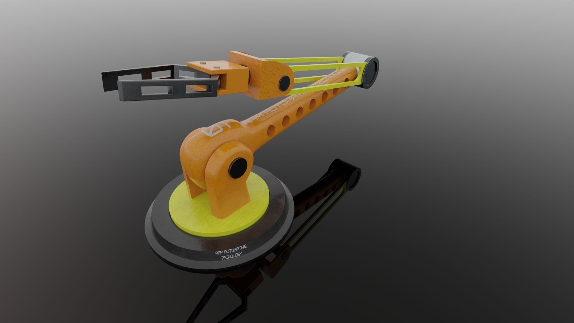 Robot ARM Low-poly 3D model_54