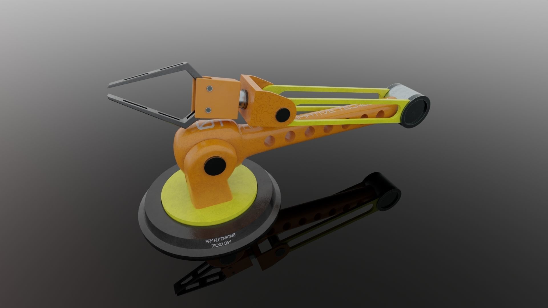 Robot ARM Low-poly 3D model_19