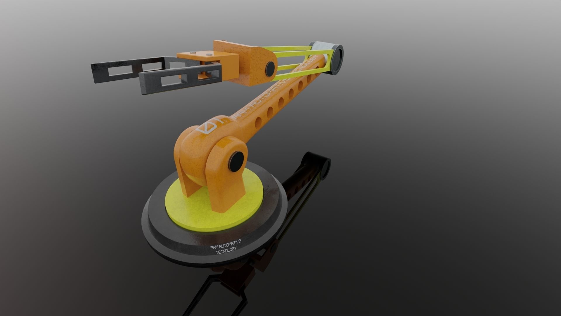 Robot ARM Low-poly 3D model_64