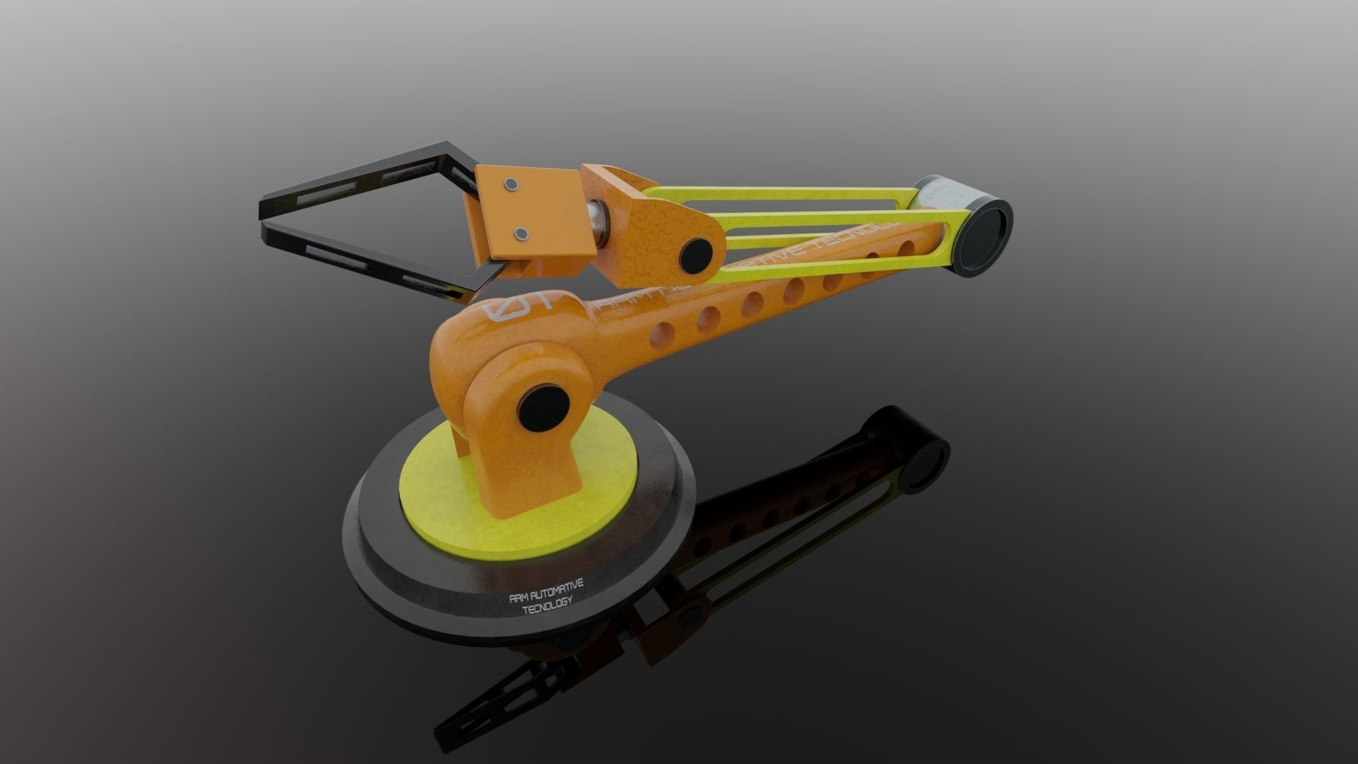 Robot ARM Low-poly 3D model_33