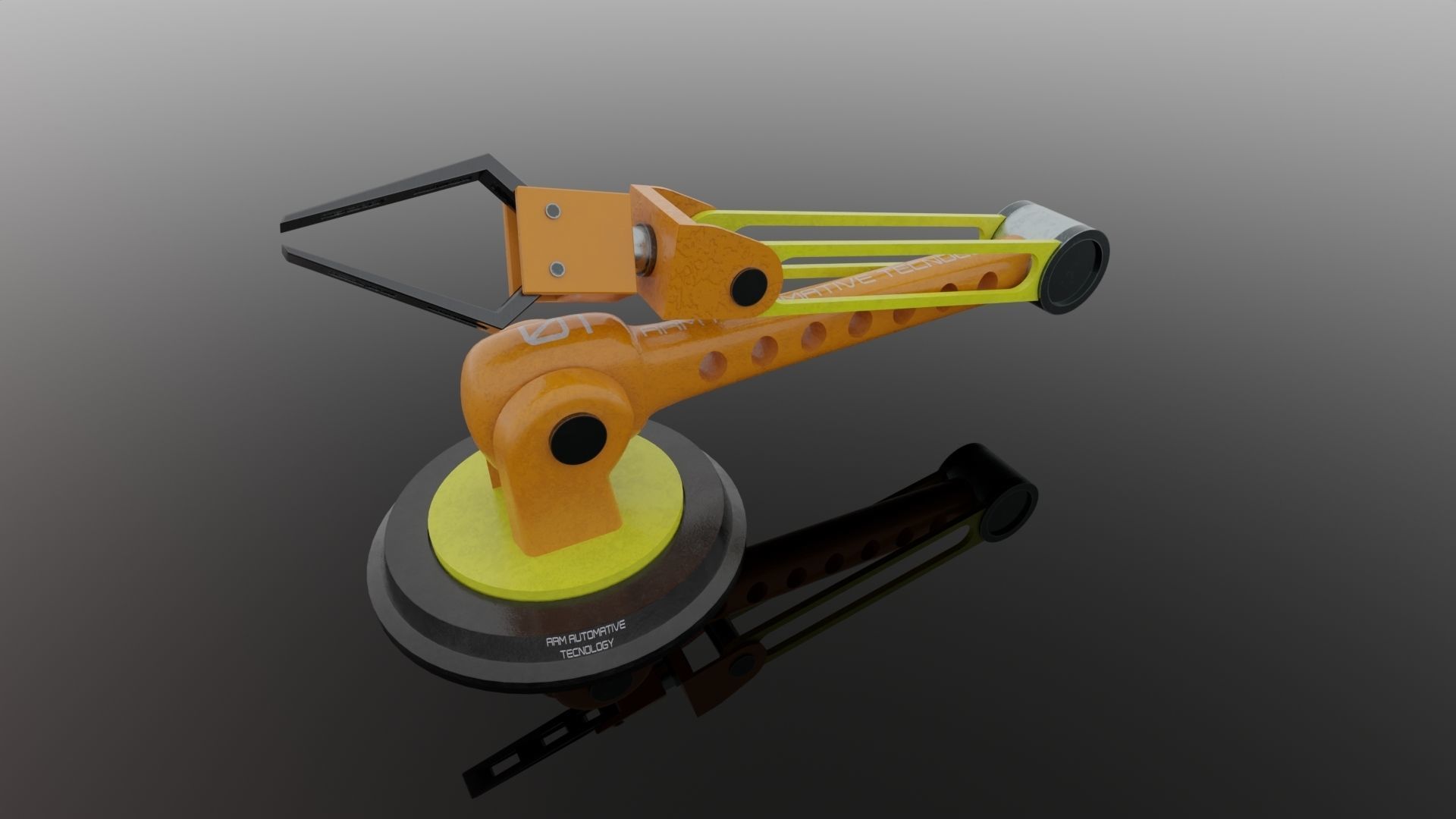 Robot ARM Low-poly 3D model_28