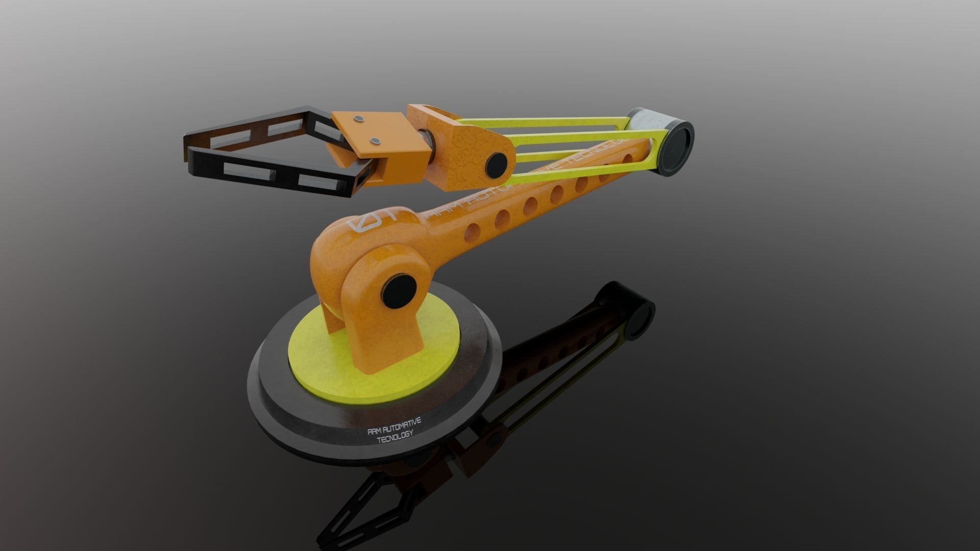 Robot ARM Low-poly 3D model_43
