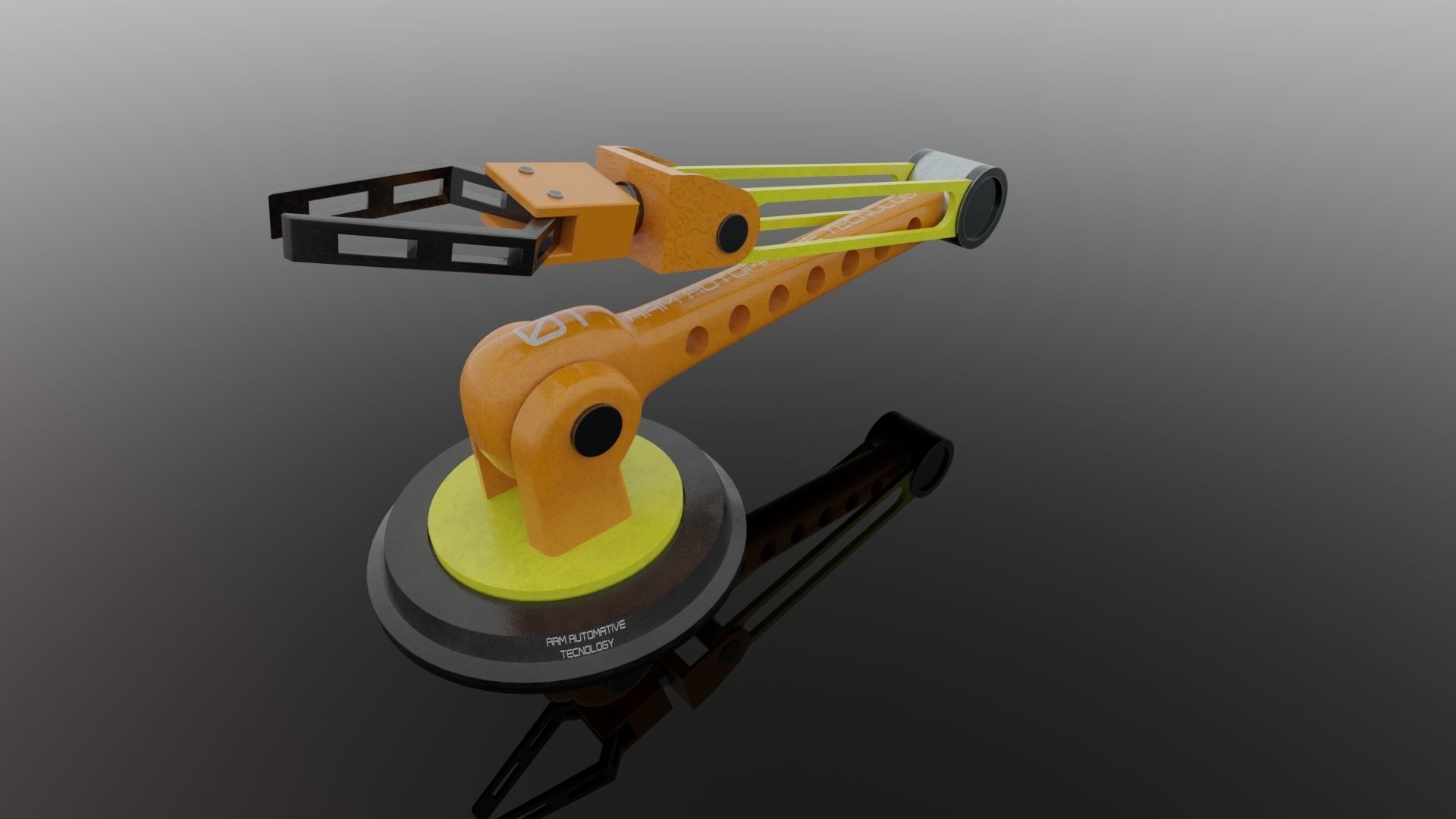 Robot ARM Low-poly 3D model_47