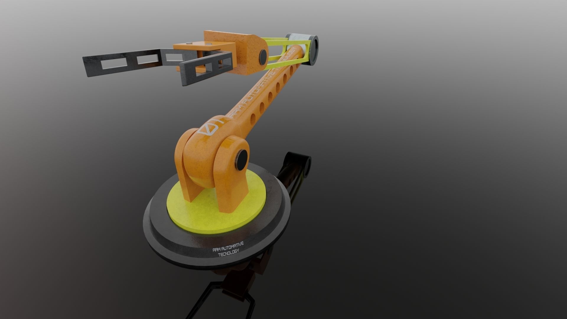 Robot ARM Low-poly 3D model_74