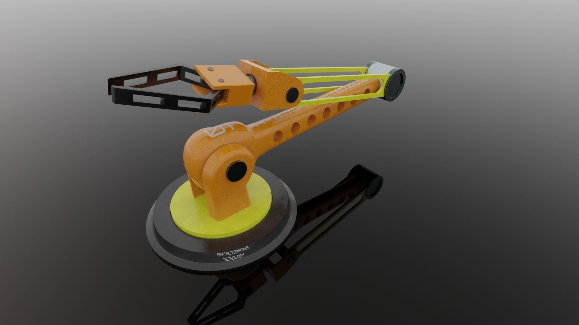 Robot ARM Low-poly 3D model_45