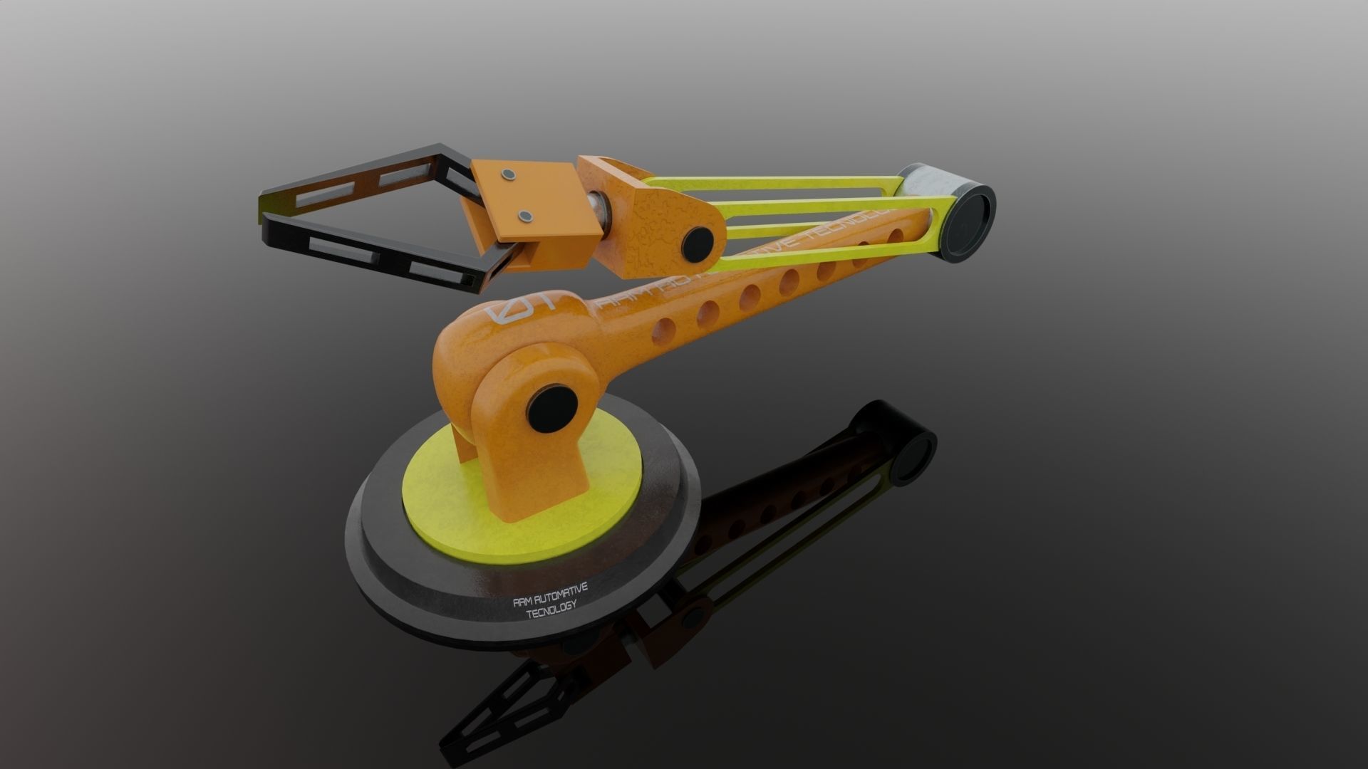Robot ARM Low-poly 3D model_38