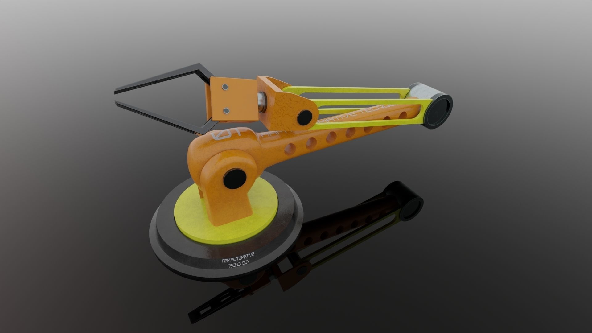 Robot ARM Low-poly 3D model_27
