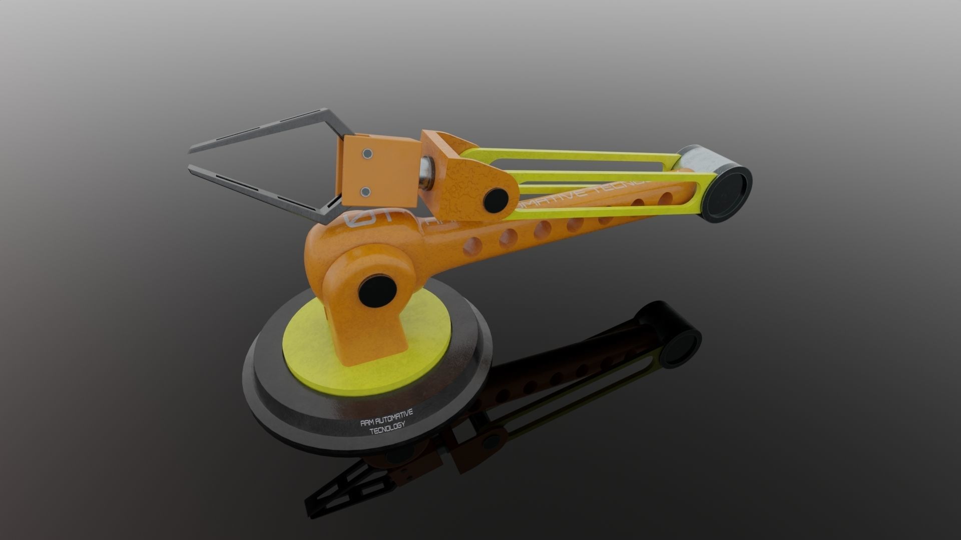 Robot ARM Low-poly 3D model_20