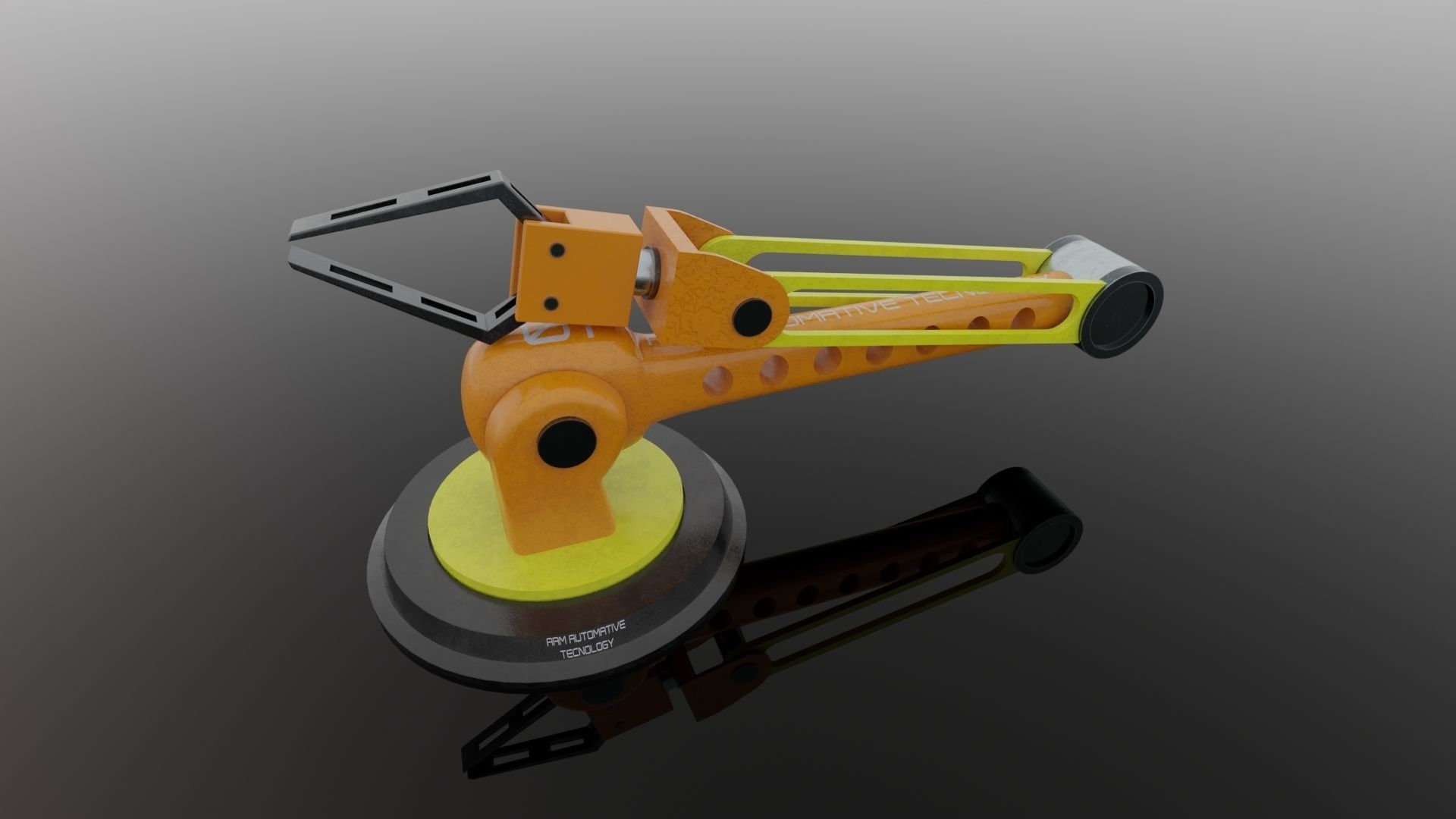 Robot ARM Low-poly 3D model_11