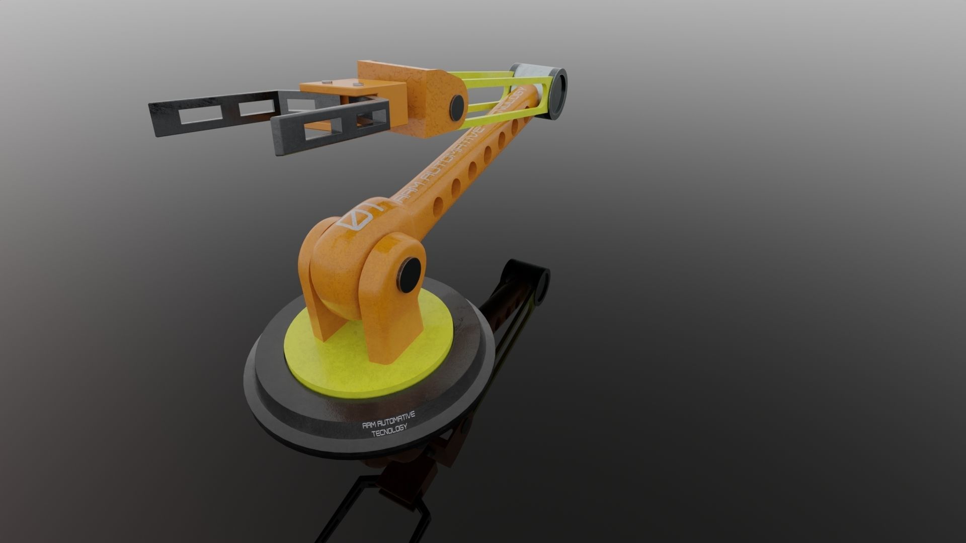 Robot ARM Low-poly 3D model_69