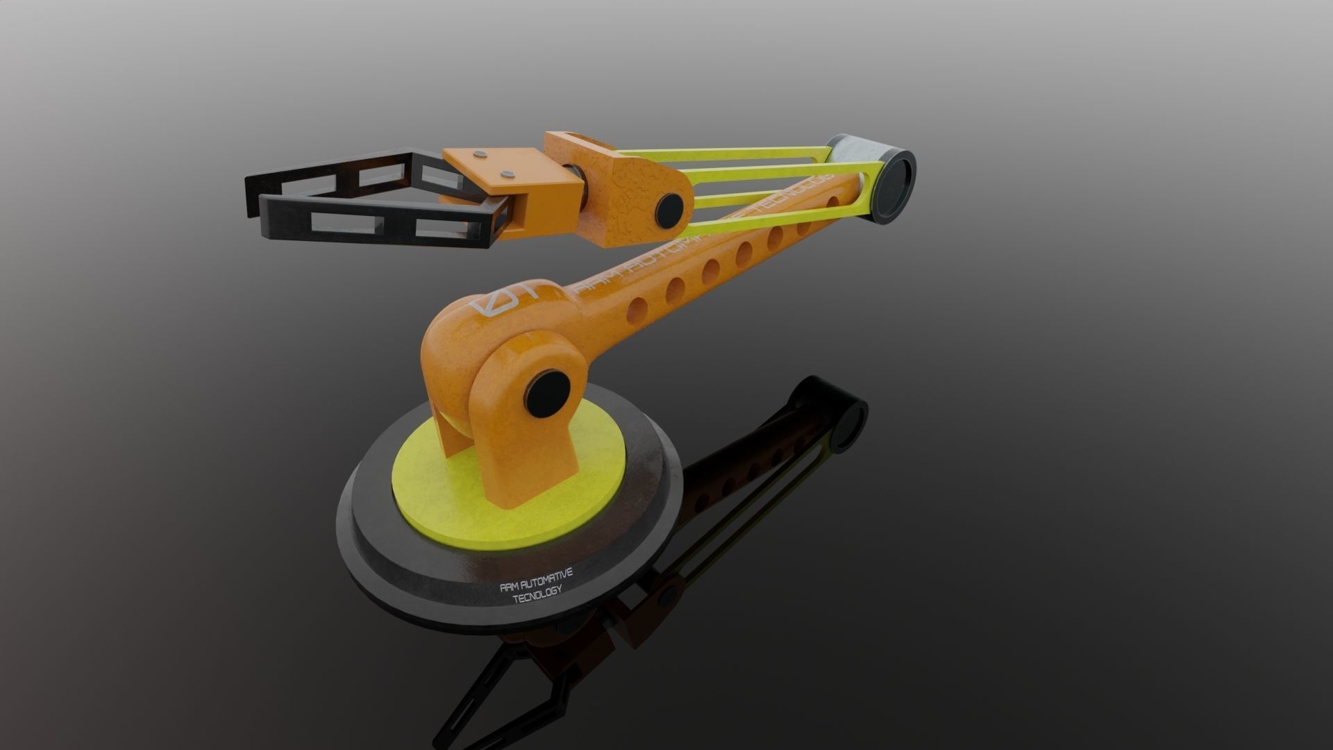 Robot ARM Low-poly 3D model_48