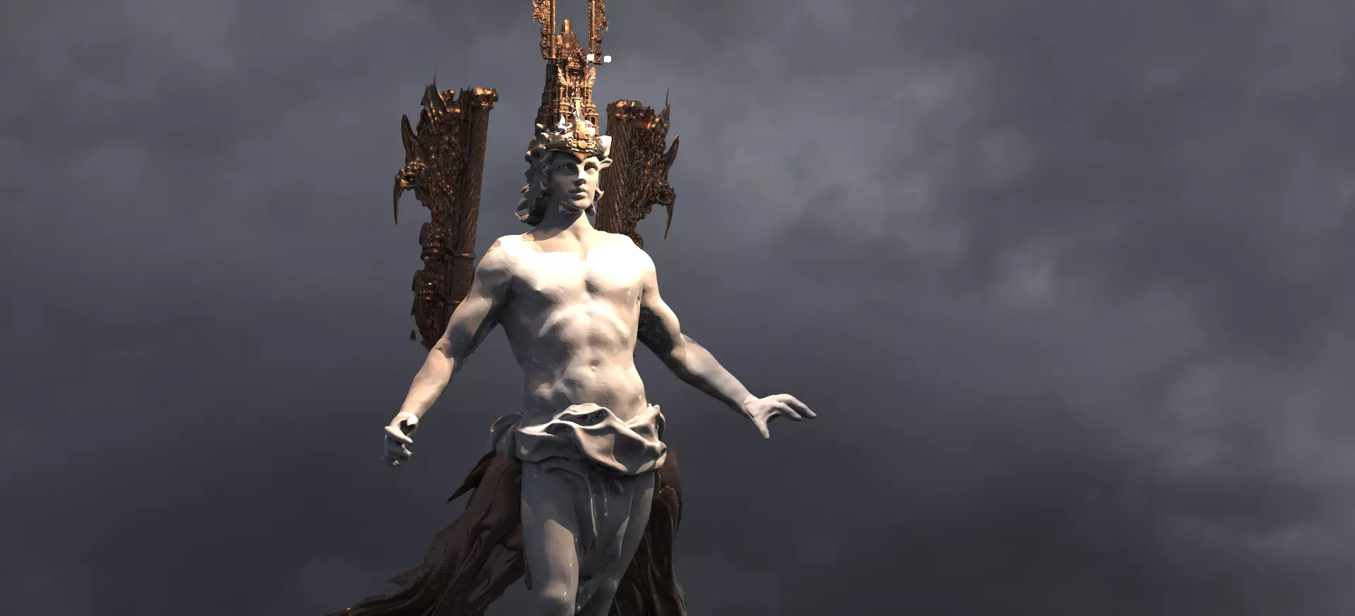 Archway Pillar Archangel 3D model_0