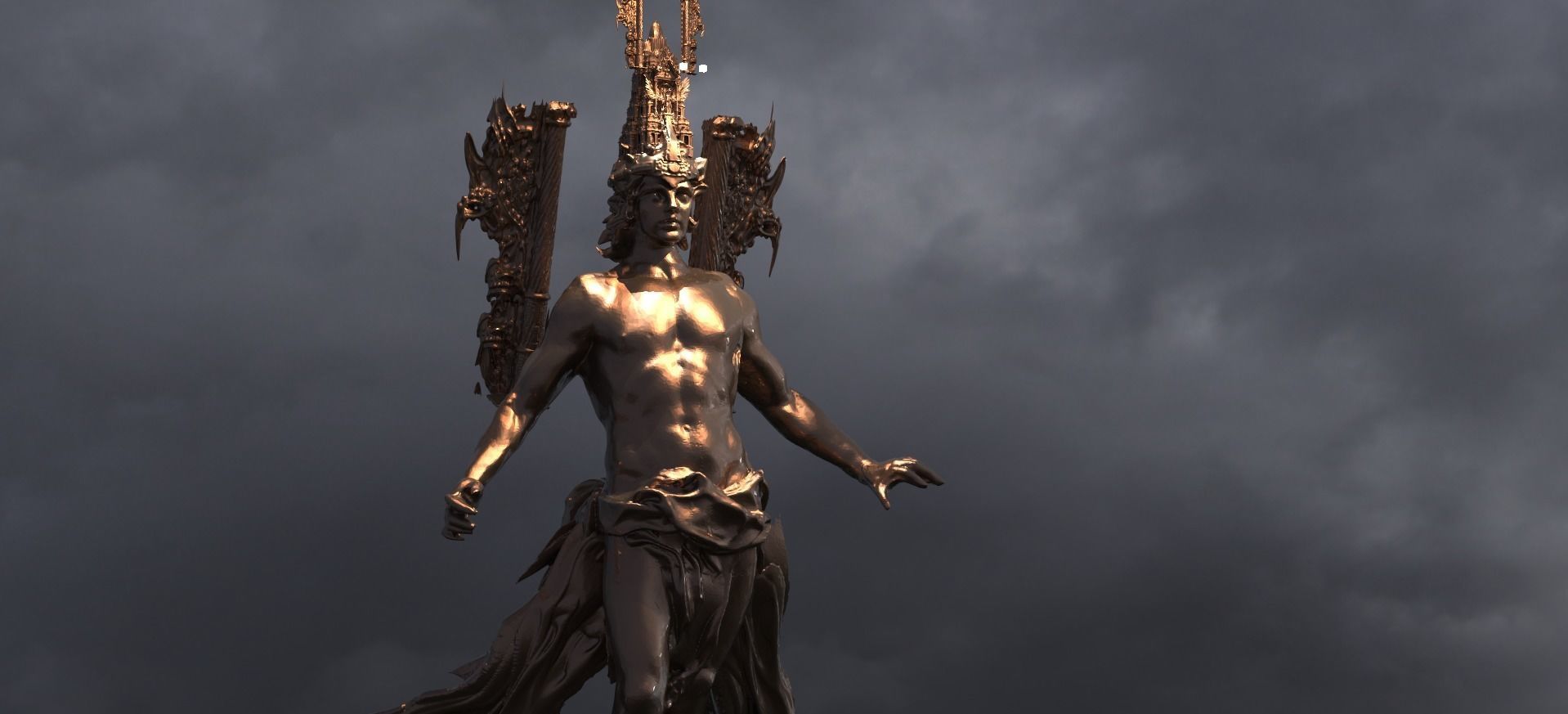 Archway Pillar Archangel 3D model_1