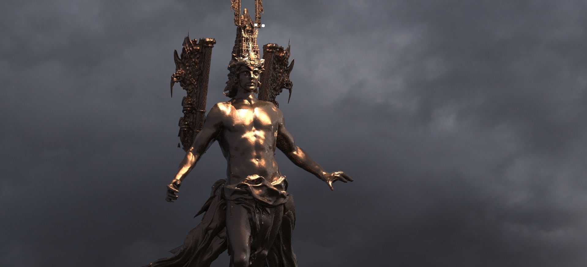 Archway Pillar Archangel 3D model_2