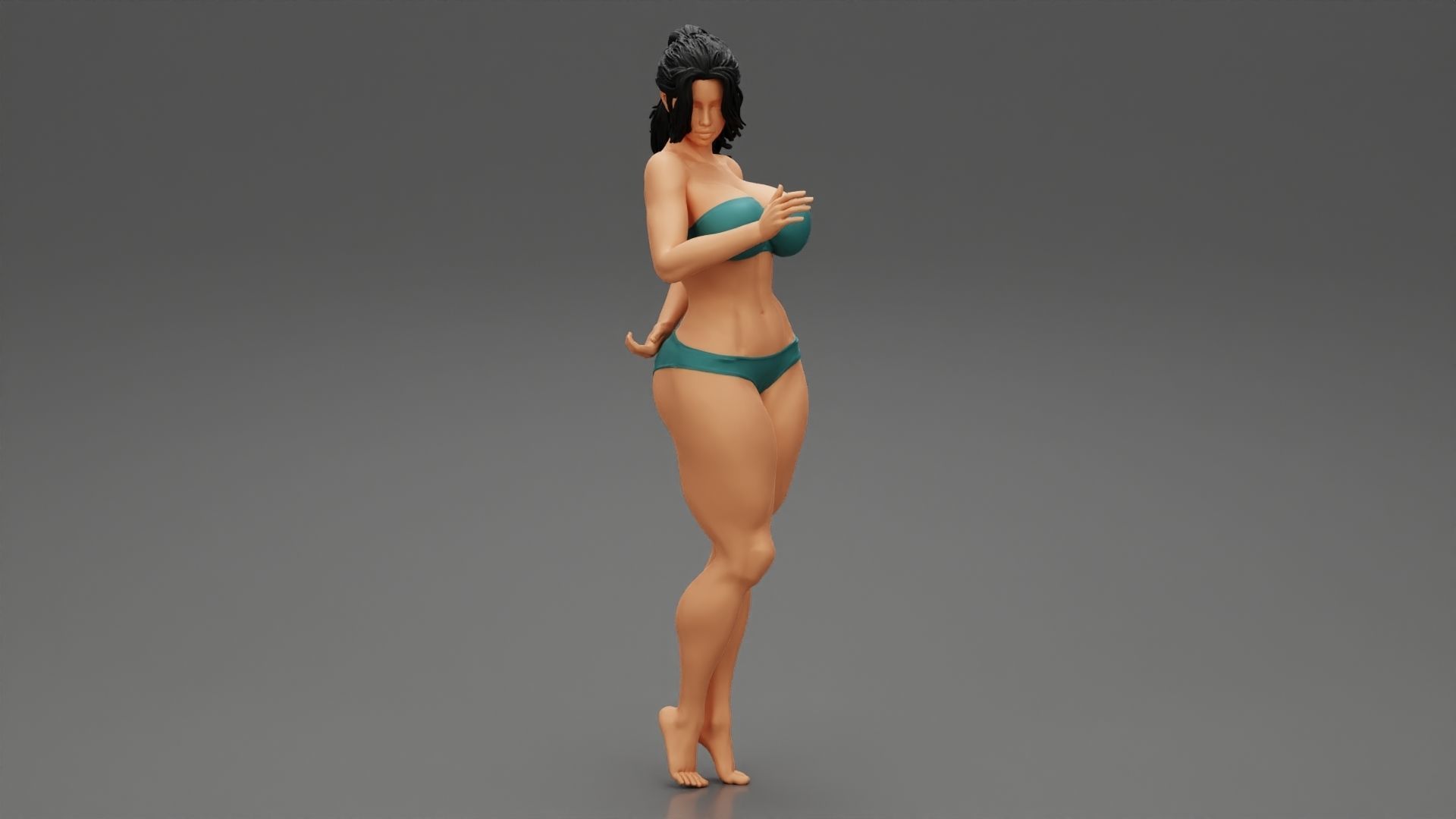 Sexy Bikini Beach Girl 3D print model_2