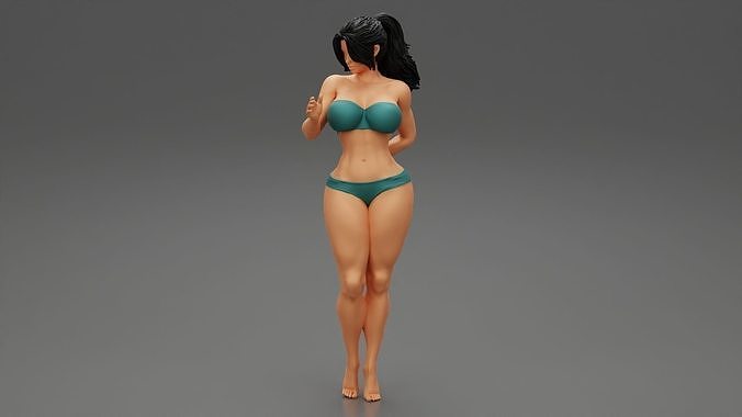 Sexy Bikini Beach Girl 3D print model