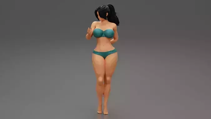 Sexy Bikini Beach Girl 3D print model