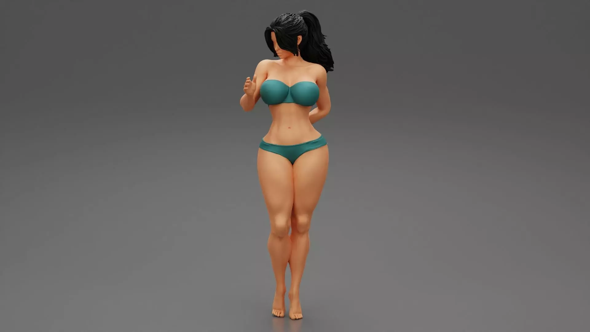 Sexy Bikini Beach Girl 3D print model_0