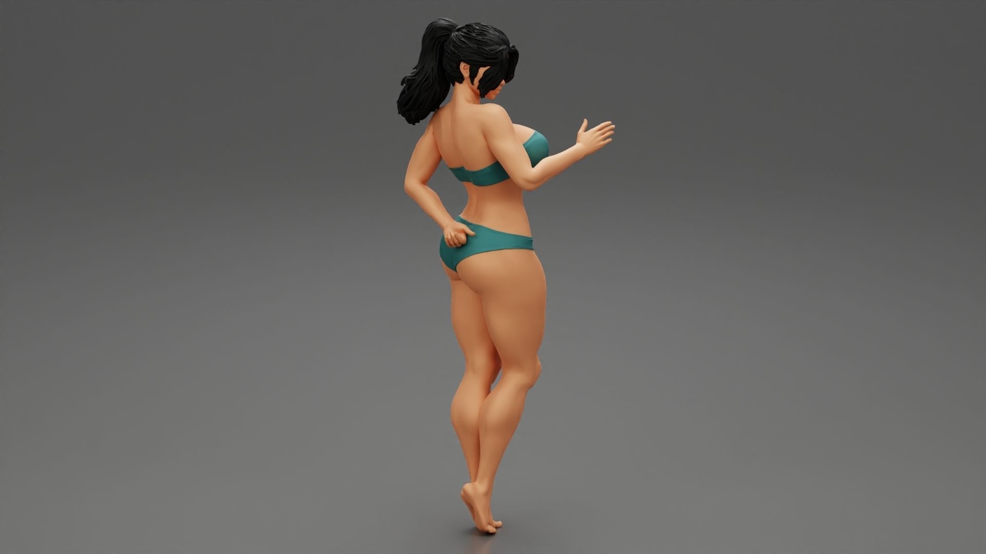 Sexy Bikini Beach Girl 3D print model_4