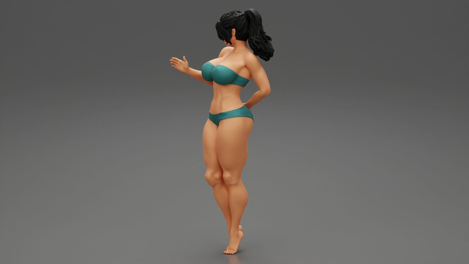 Sexy Bikini Beach Girl 3D print model_10
