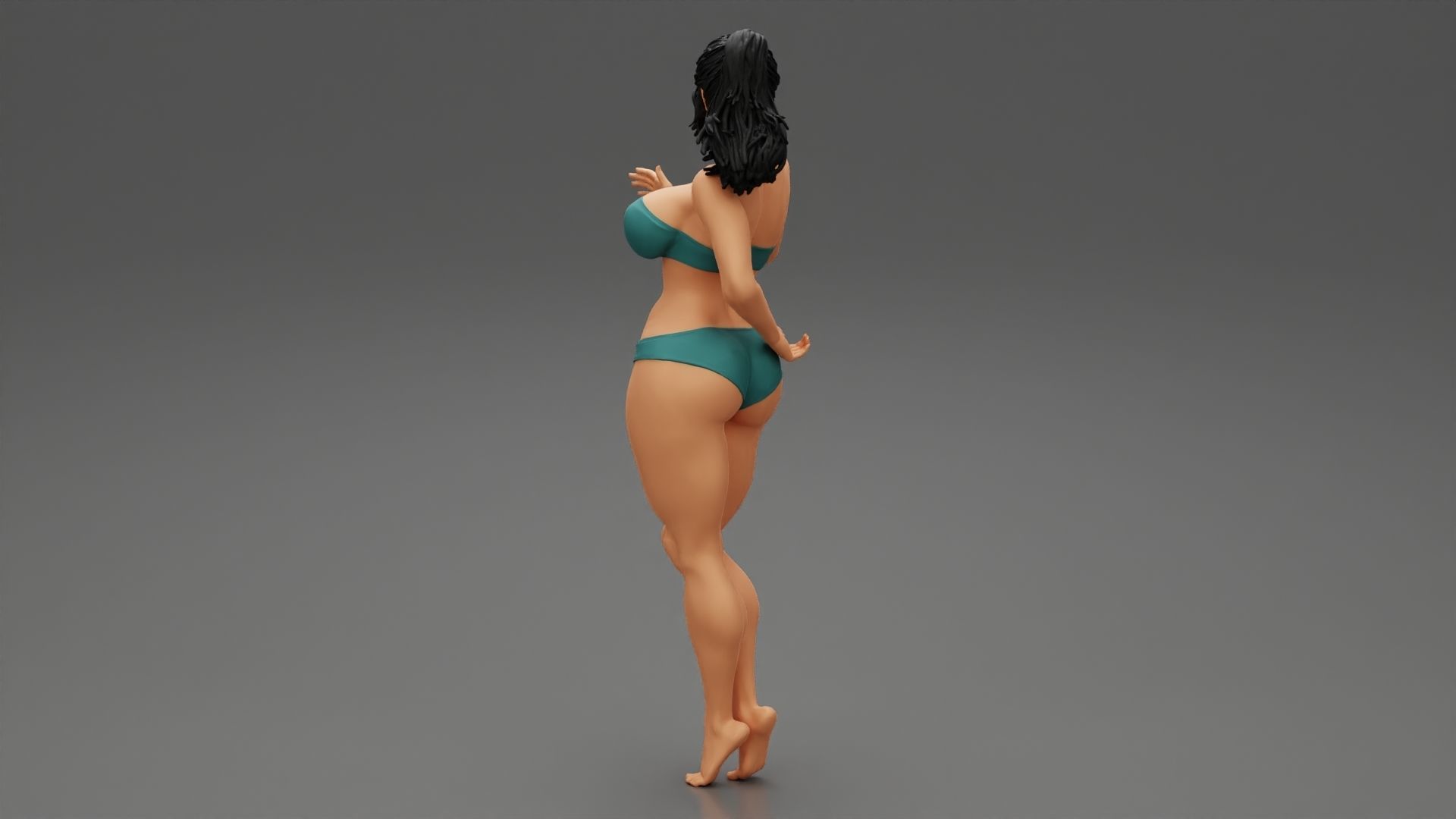 Sexy Bikini Beach Girl 3D print model_8