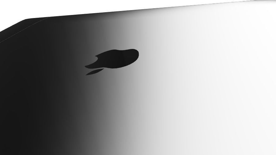 Laptop apple macbook pro with mountain view 3D model_3