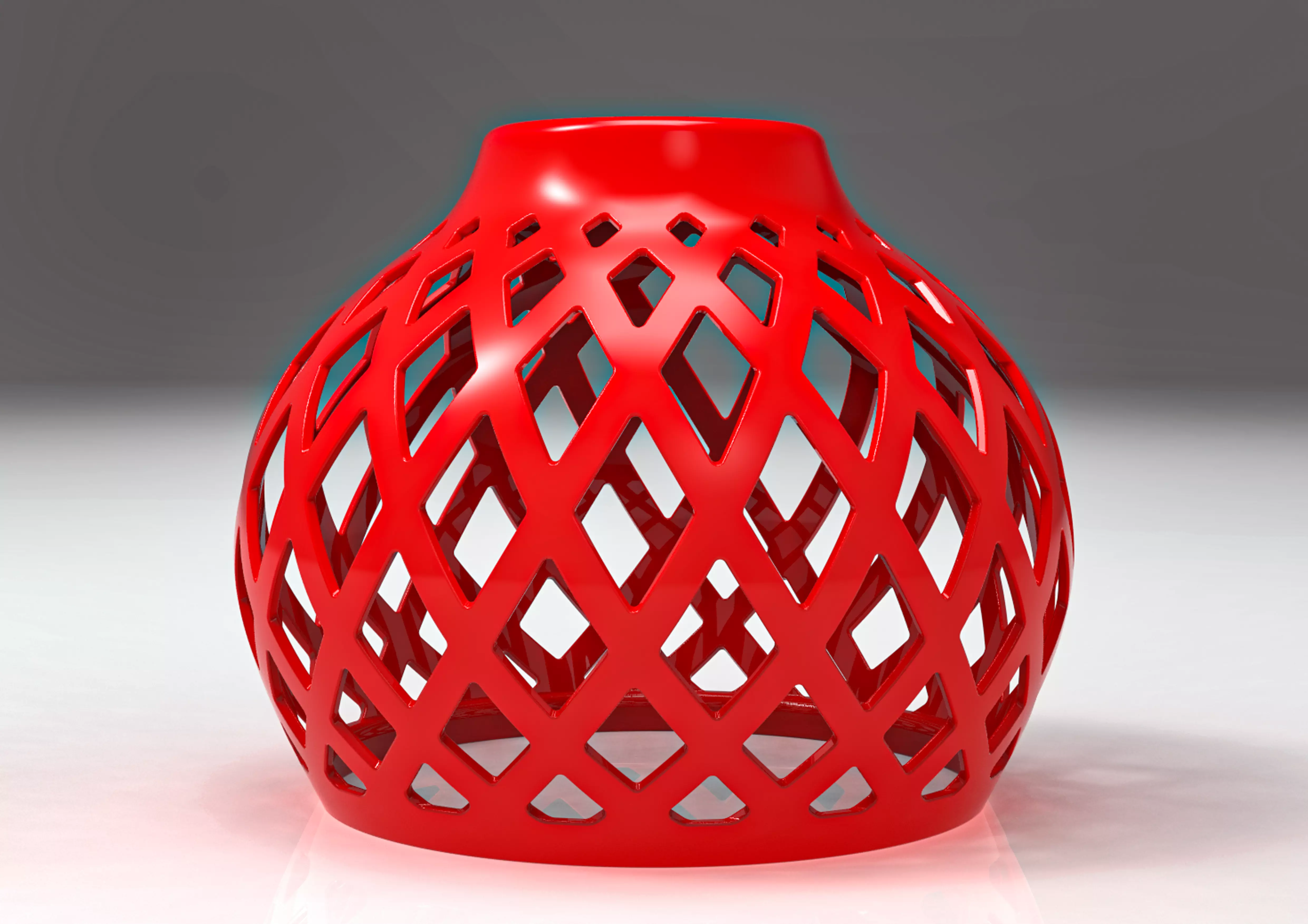 lamppell vase with lattice design 3D print model
