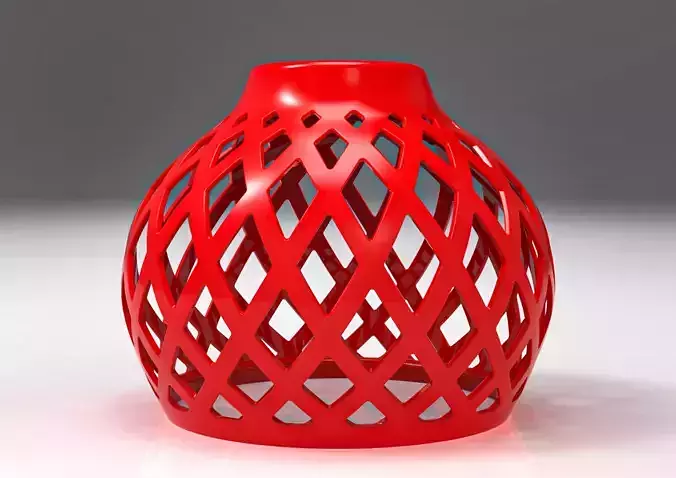lamppell vase with lattice design