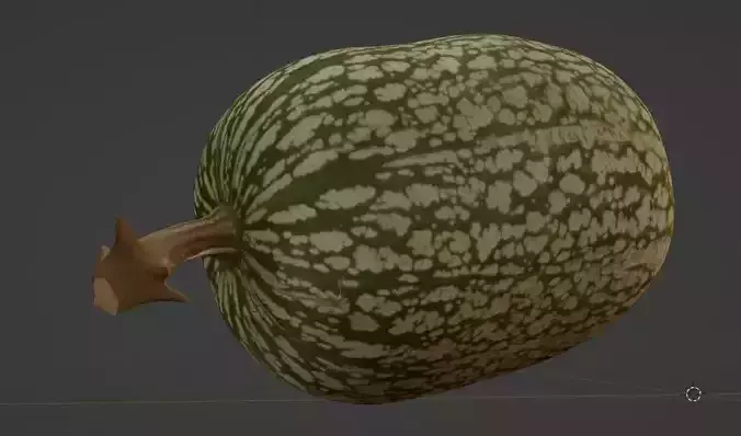Calabaza verde - textured green pumpkin 3D model