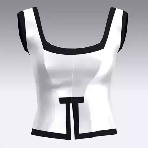 BLOUSE BLACK AND WHTE WIDE NECKLINE LOOK