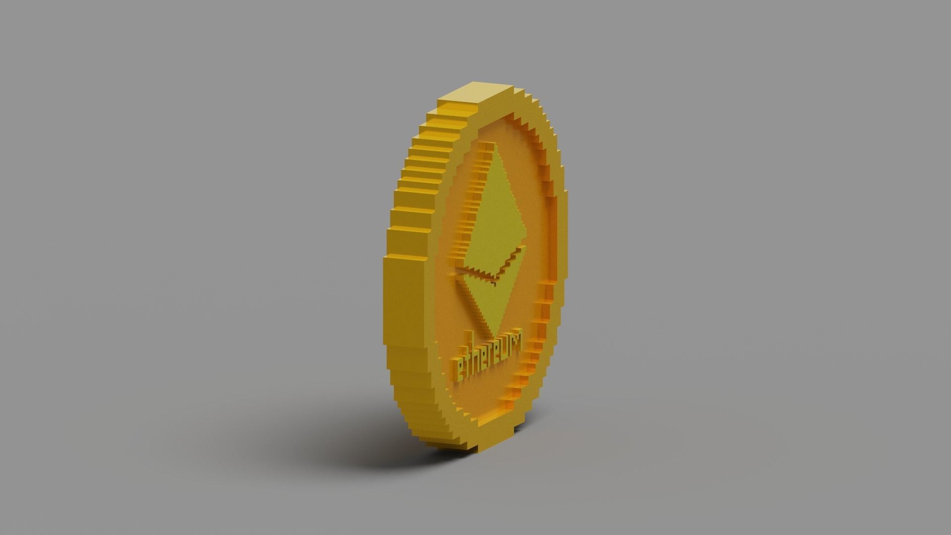 Ethereum Coin Low-poly 3D model_22