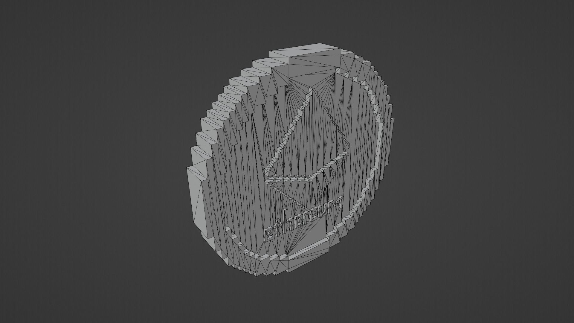 Ethereum Coin Low-poly 3D model_10