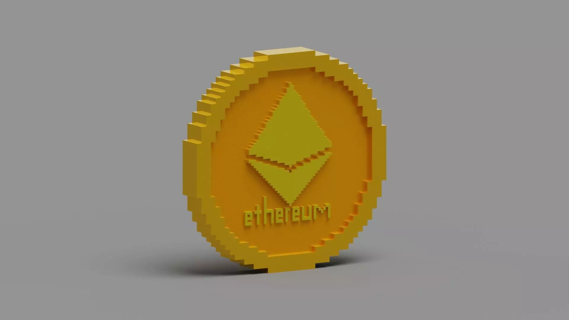 Ethereum Coin Low-poly 3D model_0