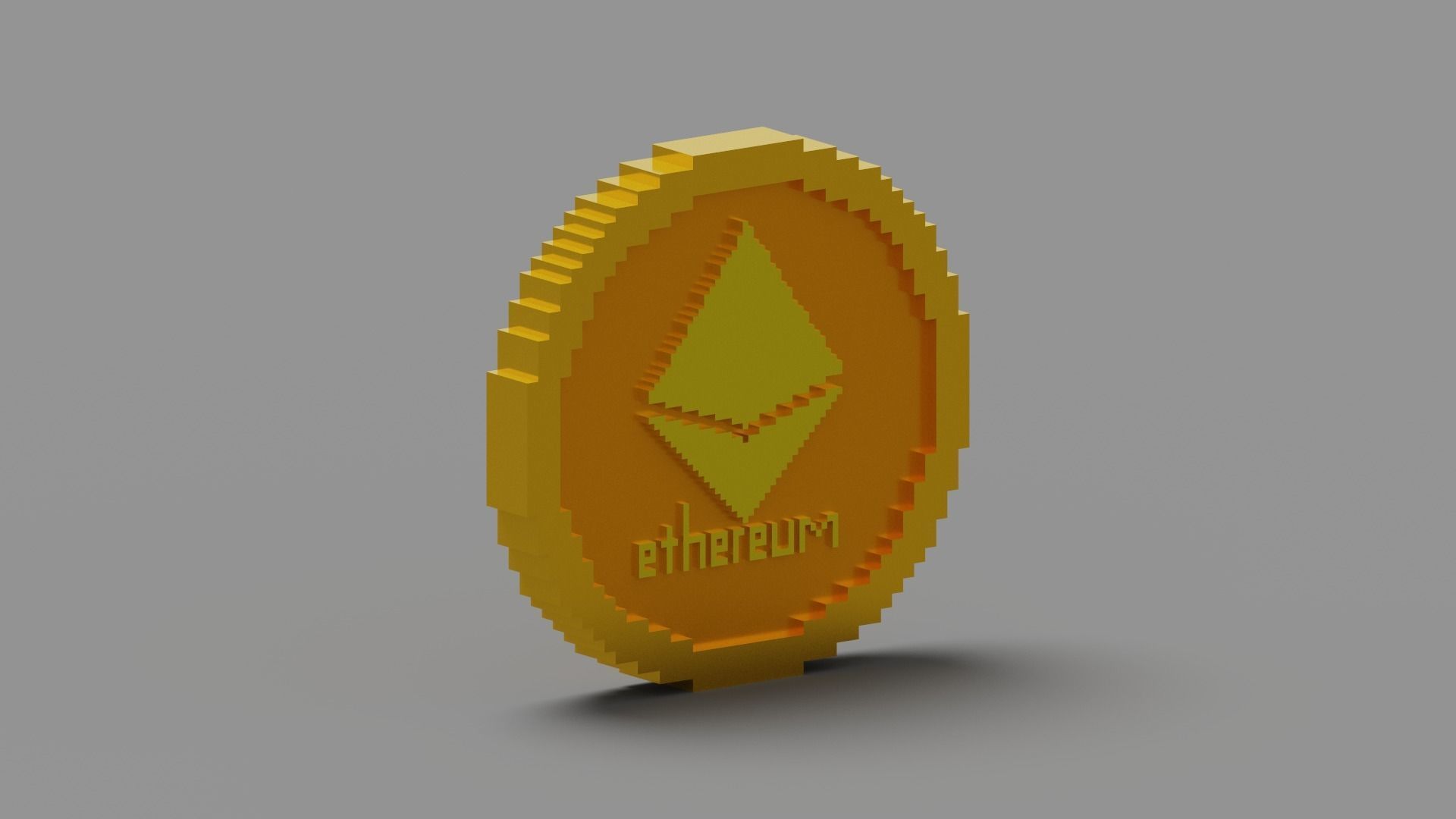 Ethereum Coin Low-poly 3D model_17