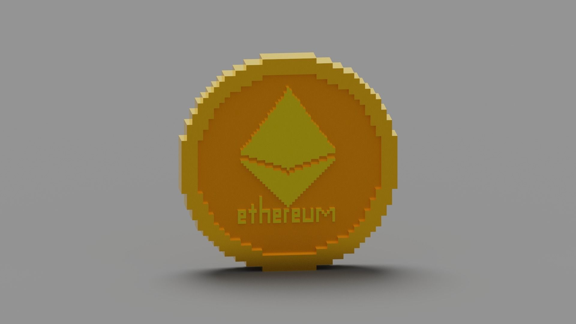 Ethereum Coin Low-poly 3D model_18