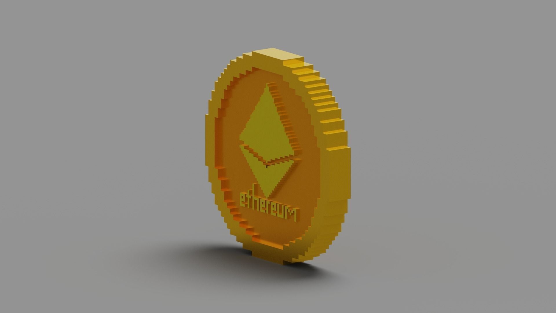 Ethereum Coin Low-poly 3D model_20