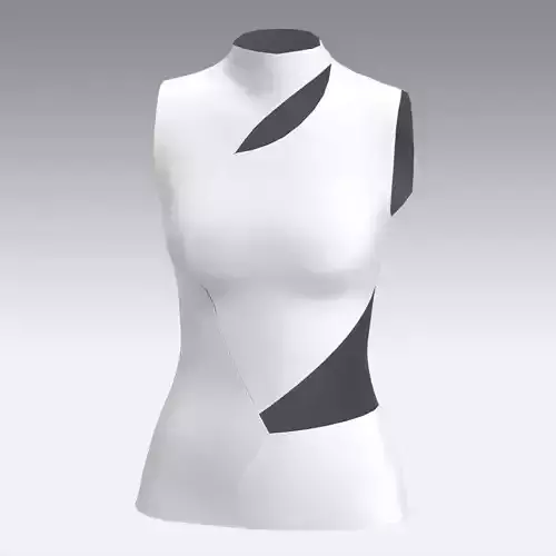 WHITE BLOUSE ASYMETRIC MODERN LOOK