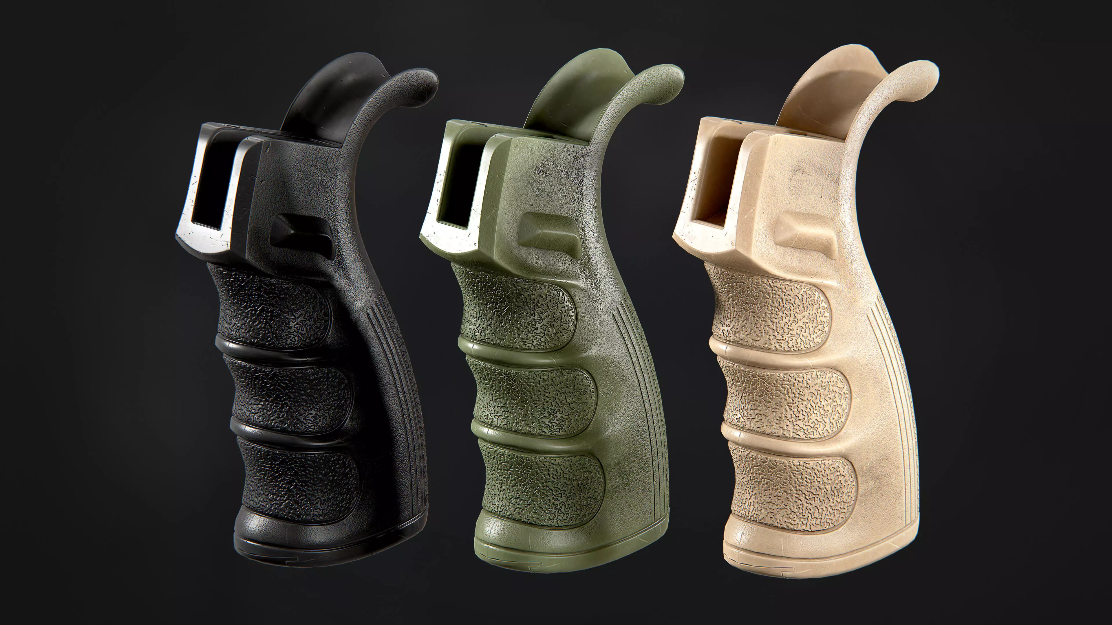 Trinity Force DMR Grip Low-poly 3D model