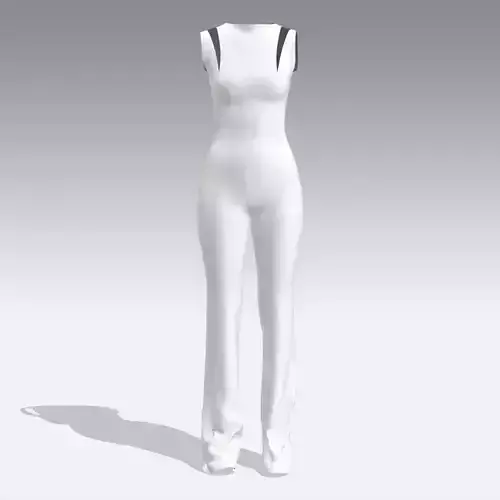 JUMPSUIT LOOK WHITE LONG MODERN