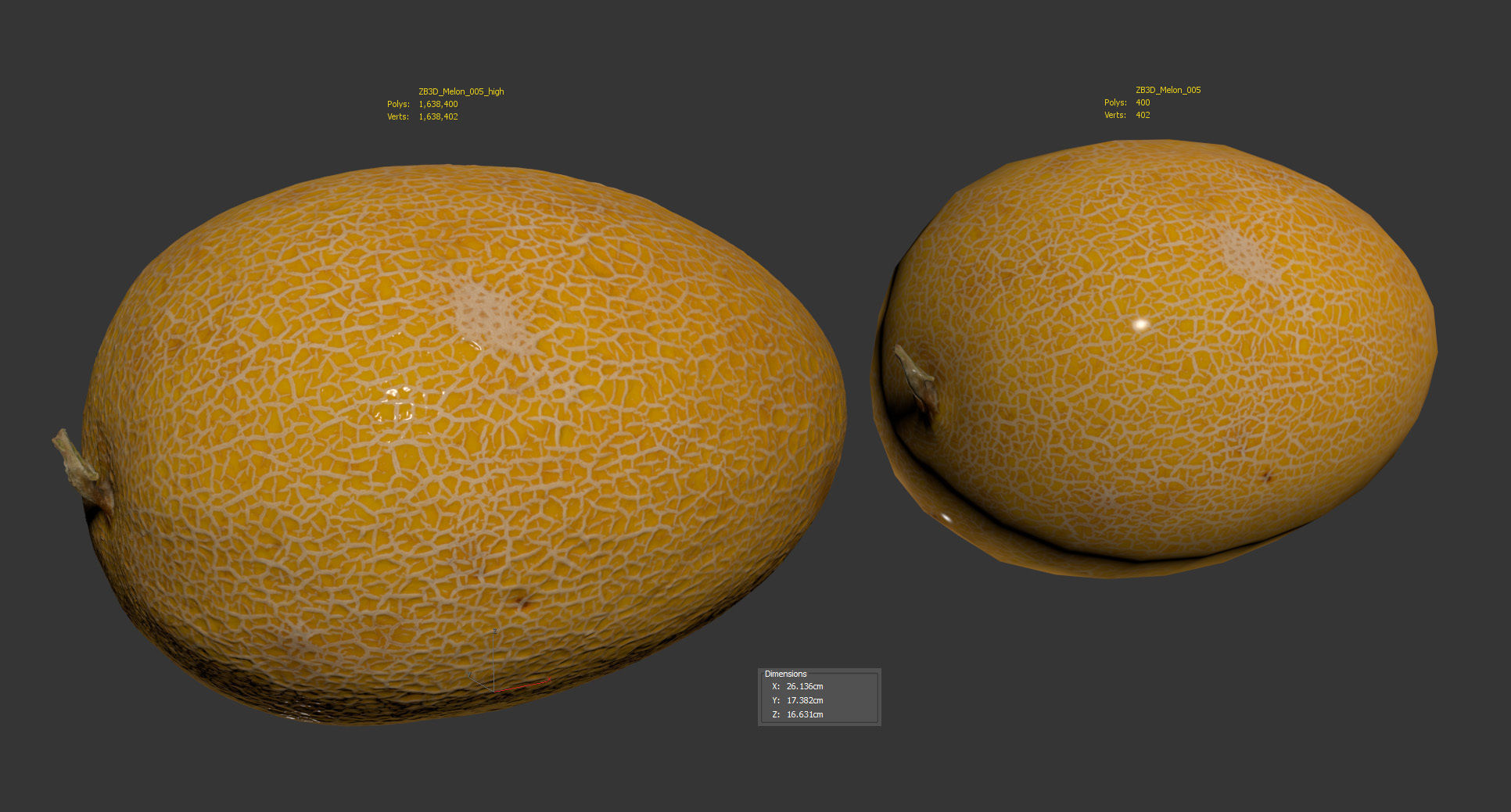 Melon 3D model_8