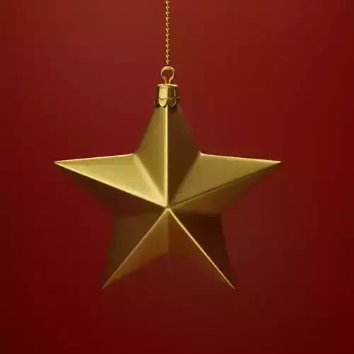 Gold Star 3D - Christmas 01