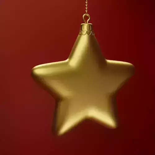 Gold Star 3D - Christmas 02 3D model