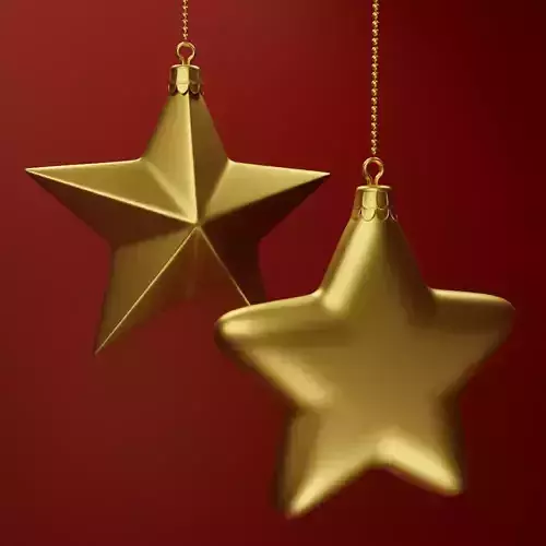 Gold Star 3D - Christmas 03 3D model