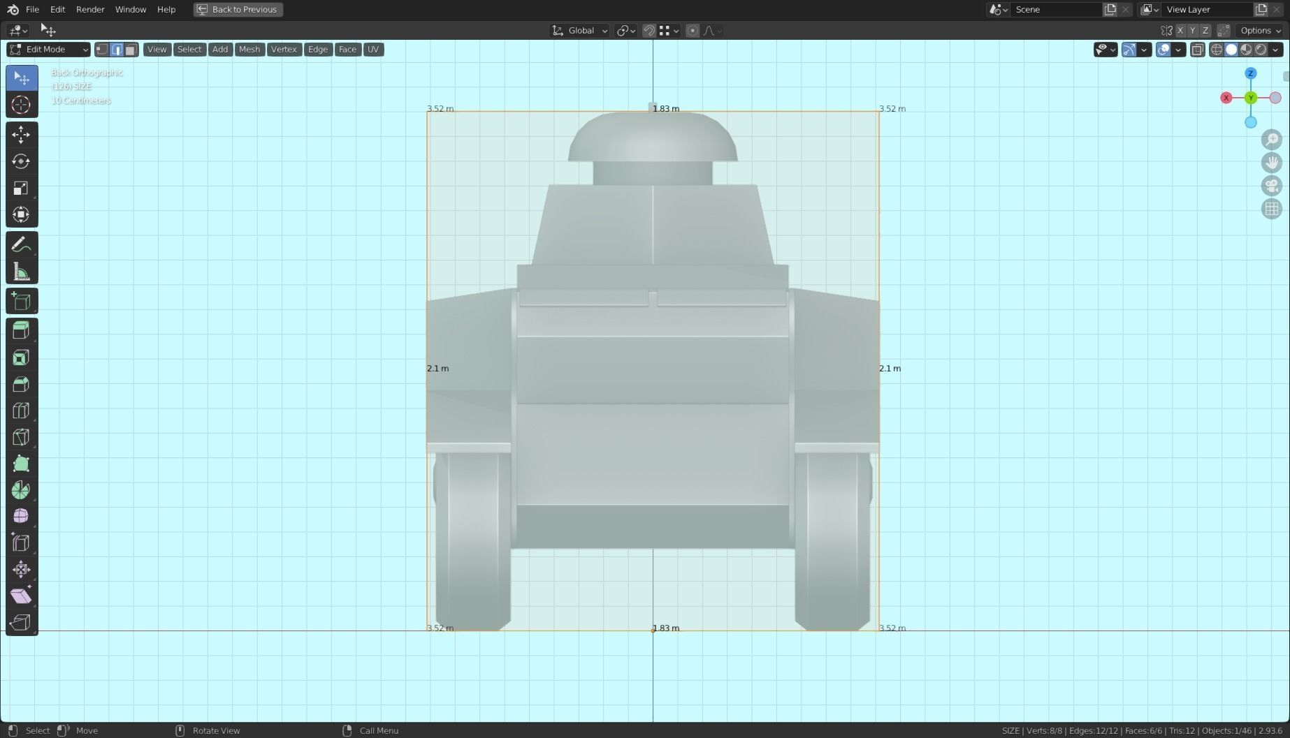 T 18 Tank Base Mesh Low-poly 3D model_17