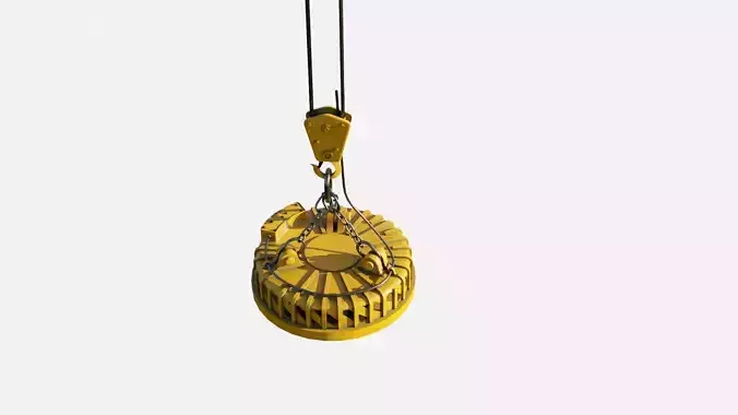 4k pbr game ready electro magnetic lift Low-poly 3D model