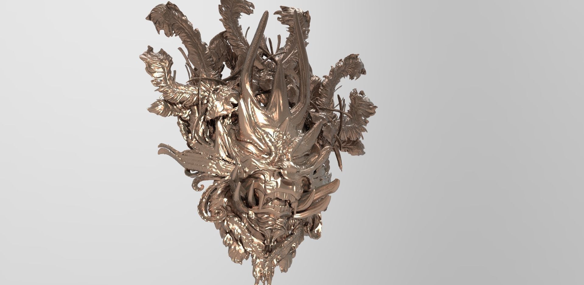 Dragon Asian Shield Design 3D model_1