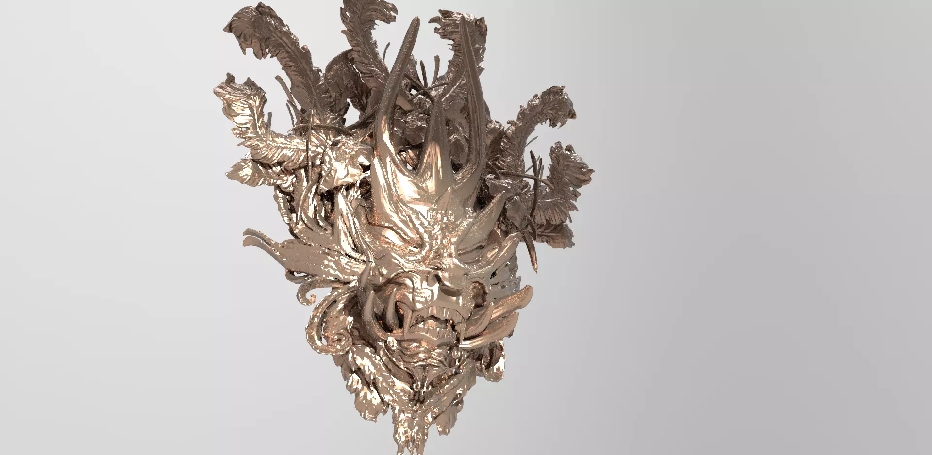 Dragon Asian Shield Design 3D model_0